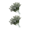 thumbnail image 1 of 24 ramas de agujas de pino artificiales para cocina, hogar, sala de estar, color verde Con copos de nieve, 1 of 9