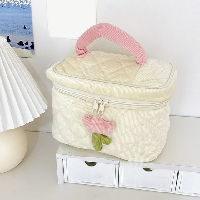 Wzzjkit Makeup Organizer, Handheld Makeup Bag Travel Storage Bag Lipstick Storage Bag, Makeup Bag