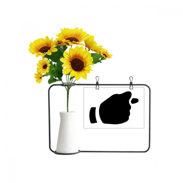 Provoke Gesture Outline Pattern Artificial Sunflower Vases Bottle Blessing Card