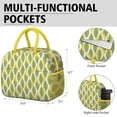thumbnail image 6 of Lunch Bag Lunch Box for Women Reusable Insulated Lunch Bags,Water-Resistant Yellow Banana Green Leaf Cooler Lunch Tote Bag, Large Capacity for Work Travel Picnic, 6 of 6