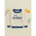 thumbnail image 2 of Suealasg Toddler Boys Fall Winter Sweaters 1T 2T 3T Long Sleeve Letter Embroidery Knit Pullovers Tops Baby Boys Warm Knitwear Clothes, 2 of 8