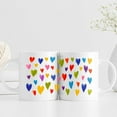 thumbnail image 2 of Cute Colorful Heart Aesthetic 11oz Coffee Mug - Love You Mug Christmas Mug Birthday Gifts for Women Mom Girlfriend Aunt Sister Coworker, 2 of 6