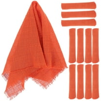 WHAMVOX Brown Cotton and Linen Napkins for Home Use Dinner Parties and Wedding 12 Pieces