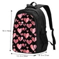 thumbnail image 4 of Hirioo Hearts for Travel Laptop Backpack with USB Charging Port for Men and Women, 4 of 7