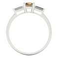 thumbnail image 4 of Three-Stone Engagement Ring for Women - 0.8ct Simulated Champagne Diamond in 14K White Gold Promise Ring, 4 of 6