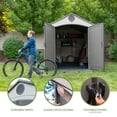 thumbnail image 5 of Lifetime Lockable DIY Polyethylene Storage Shed, 109 sq. ft., 8' x 15', Tan & Brown (60075), 5 of 12
