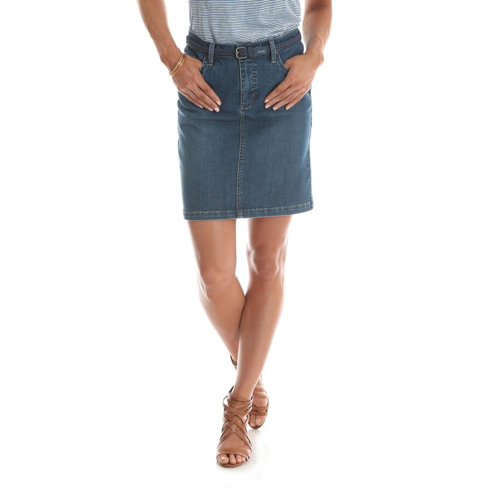 Lee Riders - Women's Midrise 5 Pocket Denim Skirt - Walmart.com ...