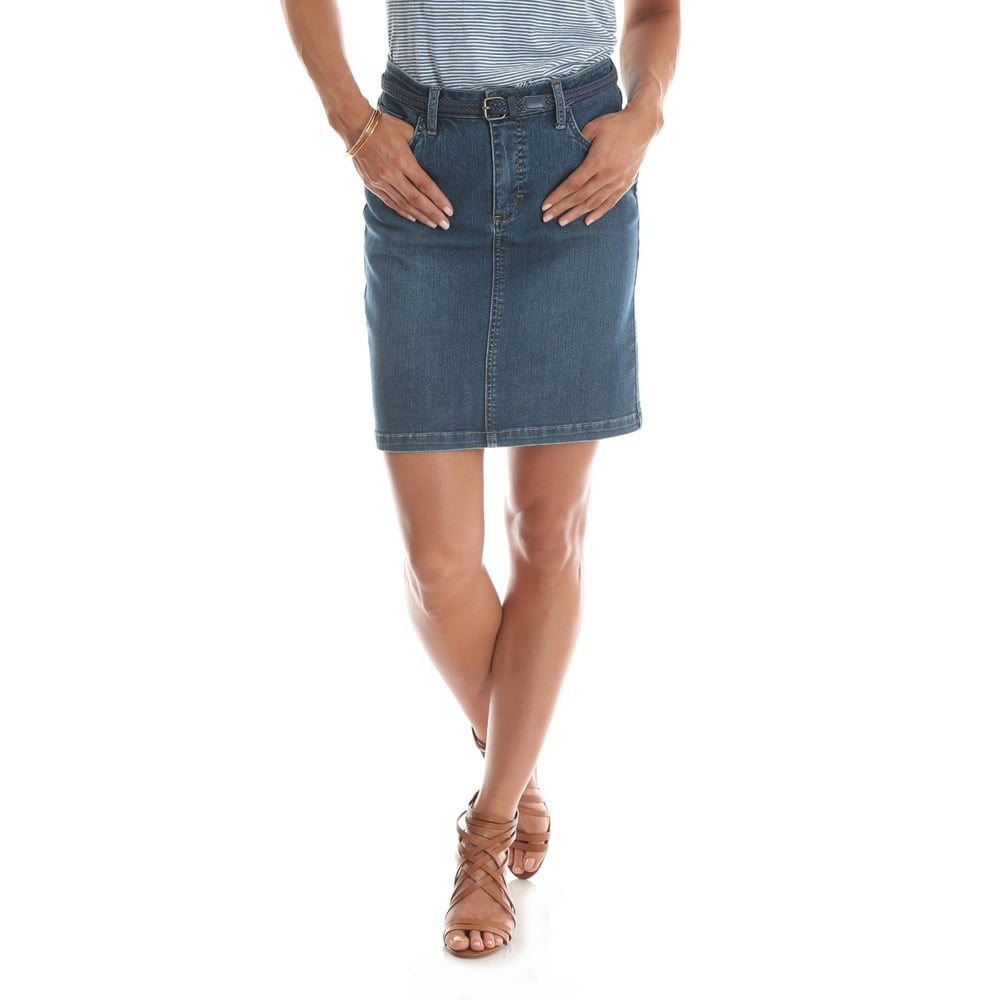 Lee Riders Women's Midrise 5 Pocket Denim Skirt