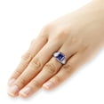 thumbnail image 4 of Sterling Silver Wedding Ring 2 Carat Cushion Cut Ring Blue Engagement Ring Brilliant Moissanite Diamond Ring, 4 of 6