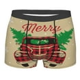 thumbnail image 4 of Goofa Christmas Vintage Red Truck Printed Men's Boxer Briefs Underwear, Moisture-Wicking Underwear, Trunk,Soft and Breathable Cotton Underwear-Large, 4 of 9