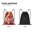 thumbnail image 2 of Yiaed Red Sun Flame Fox Print Drawstring Bags Drawstring Backpack Bulk String Back Pack Gym Sport Bag-Small, 2 of 5
