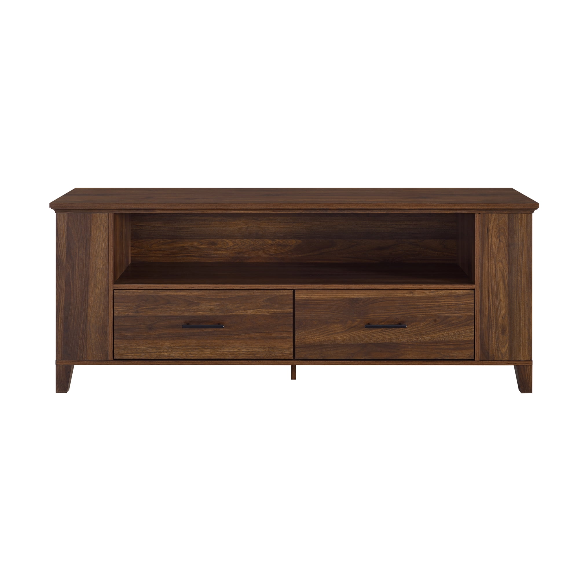 Dark Walnut TV Stand with Adjustable Shelves for TVs up to 65" by Manor Park