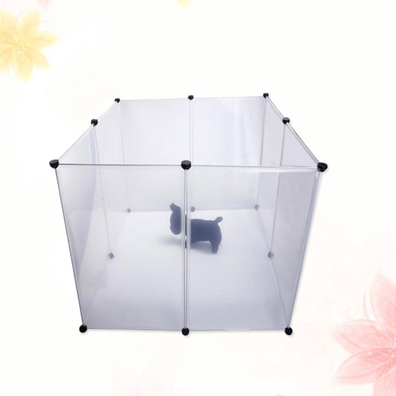 WEAVILUX White Plastic Pet Cage for Dogs with Heavy Duty Latch and Quick Setup, and Crate