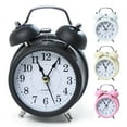 thumbnail image 4 of Deyuer Alarm Clock Double Bell Retro Design Luminous Mute Sweeping Movement Loud Time Display Super Loud Retro Bell Alarm Clock for Home,Red, 4 of 8