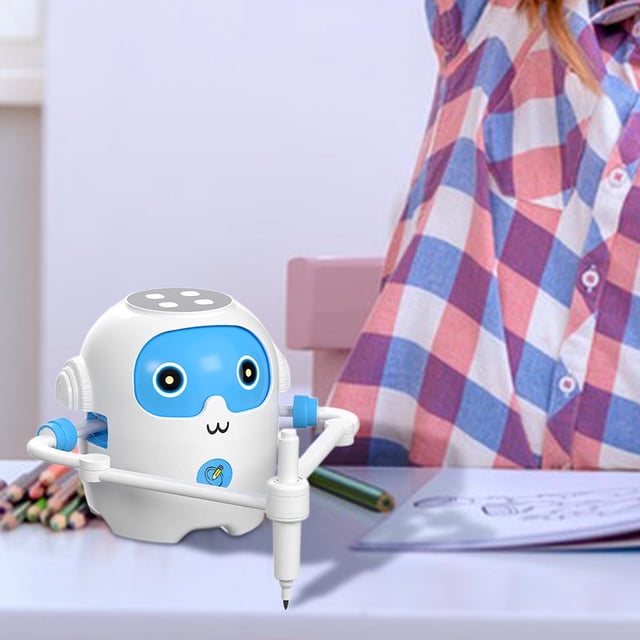 Kids Educational Drawing Robot Toy,Interactive Learning Coding Robot,Letters Numbers Shapes Teaching Toy,Voice Light Guidance,Preschool STEM Learning Tool,Creative Toddler Festival Gift