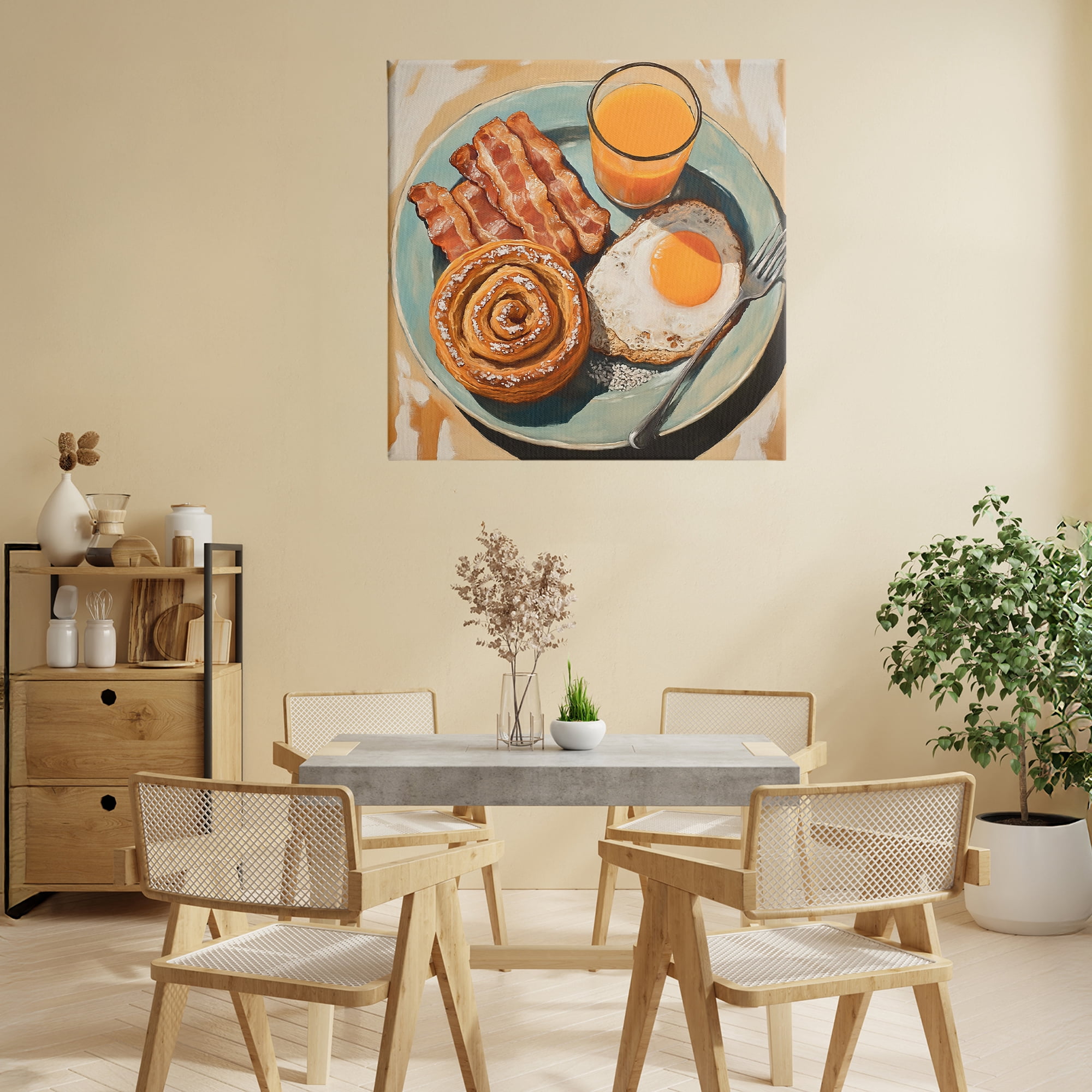 Stupell Industries Cinnamon Roll Breakfast Canvas Wall Art, design by Tina LeCour