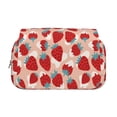 thumbnail image 2 of Disketp Red Strawberry Estuche de Lápices de Doble Capa con Tapa Abatible y Cremallera, Organizador Escolar para Adolescentes y Adultos, 2 of 7