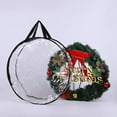 thumbnail image 6 of Herrnalise Christmas Wreath Clear Storage Bag,7.9"×35.9" Water Repellent Plastic Christmas Wreath Storage Bag with Handles and Zippers,Christmas Wreath Storage Container for Xmas Wreath Garland,Black, 6 of 8