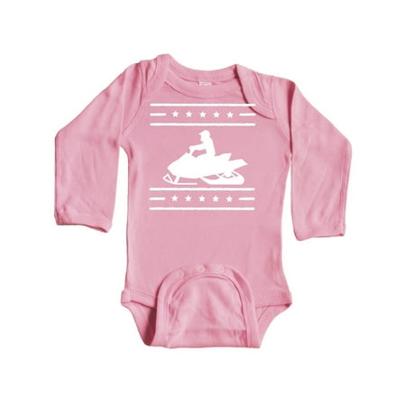 

Inktastic Snowmobile Gift Silhouette Gift Baby Boy or Baby Girl Long Sleeve Bodysuit