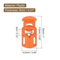 thumbnail image 2 of Uxcell 30Pack 5.5x3mm Cord Lock Plastic Single Hole Spring Toggle Stoppers, Orange, 2 of 5