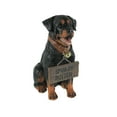 thumbnail image 1 of Guardian of Love - Buddy Rottweiler Welcome Statue with Reversible Sign - Adorable Canine Charm for Indoor and Outdoor Spaces, Perfect Gift for Dog Lovers, 1 of 3