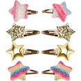 thumbnail image 1 of 8 Uds. Accesorios exquisitos para el cabello para niñas, pinzas para el cabello en forma de estrella, horquillas de Metal a presión, pasadores brillantes para niñas y niños, 1 of 5