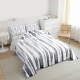 thumbnail image 3 of jejeloiu Modern Abstract Geometric Twin Comforter Sets,Gray Stripe Bedding Set For Girls Boys Reversible 2-Piece, 3 of 8