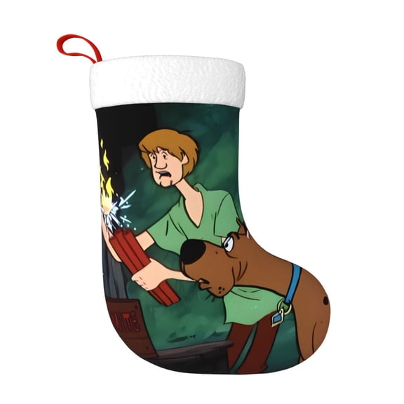 Saiise Scooby-Doo Bf Print 17.7 Inches Christmas Stockings,Large Stockings for for Christmas Xmas Tree Holiday Fireplace Family Decor Gifts