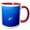 Red/White, variant on , Hawaii, Big Island, Oceanic White Tip Shark - Us12 Pso0037 - Paul Souders, 11oz Two-tone Green Mug
