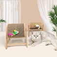 thumbnail image 3 of Cat Scratching Post for Indoor Cats – Durable Vertical Cat Tower with 360° Rotating Scratching Wheels, Home Living Room Use, 24-Inch Tall, 3 of 4