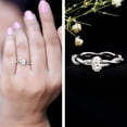 thumbnail image 3 of Rosec Jewels Lab Grown Diamond Oval Engagement Ring (EF-VS Quality) - with Jewelry Box, 925 Sterling Silver, US 4.00, 3 of 8