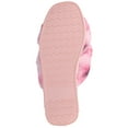 thumbnail image 6 of Journee Women's Veedia Soft Plush Open Toe Crisscross Strap Cushioned Slippers, 6 of 10