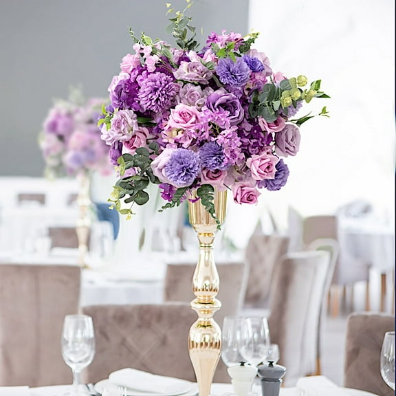 Balsa Circle Lavender 22 in Silk Roses Chrysanthemum Hydrangea Artificial Flower Ball Bouquet Wedding Party Event Home Decorations Centerpieces