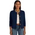 thumbnail image 4 of CIENVNSTG Cardigan Sweaters for Women Knit Button Down Jacket Long Sleeve Sweater Blazer Casual Cardigan Coats with Pockets Navy M, 4 of 6