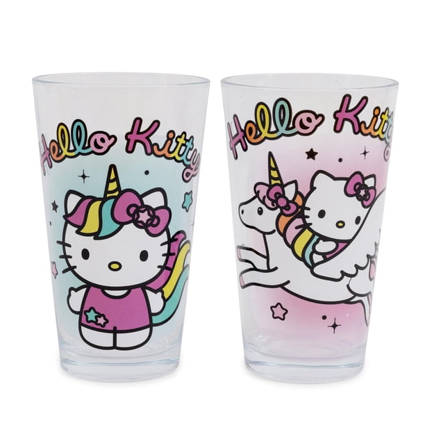 Vasos de pintura Silver Buffalo Sanrio Hello Kitty Unicorn, 500 ml