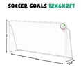 thumbnail image 3 of Leumius 6X12FT Soccer Goals for Kids,Portable Soccer Net with High-Strength Nets for Backyard,White, 3 of 8