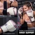 thumbnail image 2 of Hayabusa T3 Boxing Gloves for Men and Women Wrist and Knuckle Protection, Dual-X Hook and Loop Closure, Splinted Wrist Support, 5 Layer Foam Knuckle Padding - Rose Gold, 16oz, 2 of 6
