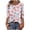 #606 Blue, variant on Women's Holiday Blouse, Patriotic Butterfly Print T-Shirt, Red, White, Blue, 3/4 Sleeve Top, 4th of July, Casual Pullover