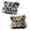 2PCS White and Khaki, variant on Winter Warm Faux Fur Cat Ears Hat Fluffy Leopard Print Beanie Cap
