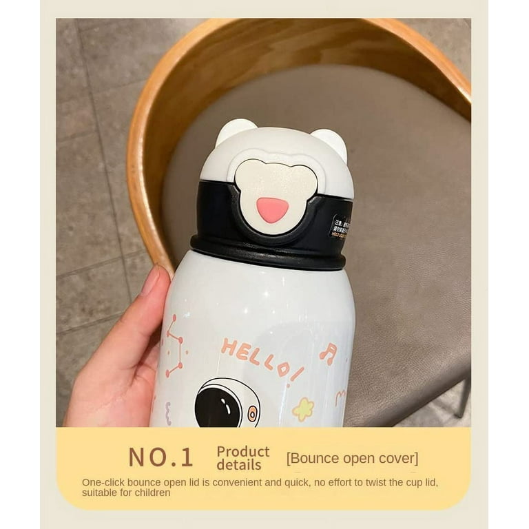 Thermos Bottle, Cute Bear Water Bottles Thermos Travel Mug with Excellent  Vacuum Insulation