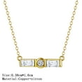 thumbnail image 4 of 14K Gold - Plated Long - bar Micro - set Zircon Necklace - Vintage & Stylish, 4 of 5