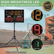 Digital Basketball Scoreboard Battery Powered Portable Tabletop Countdown Timer & Score For Games