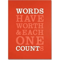 Trademark Fine Art "Words Worth II" Canvas Art by Megan Romo