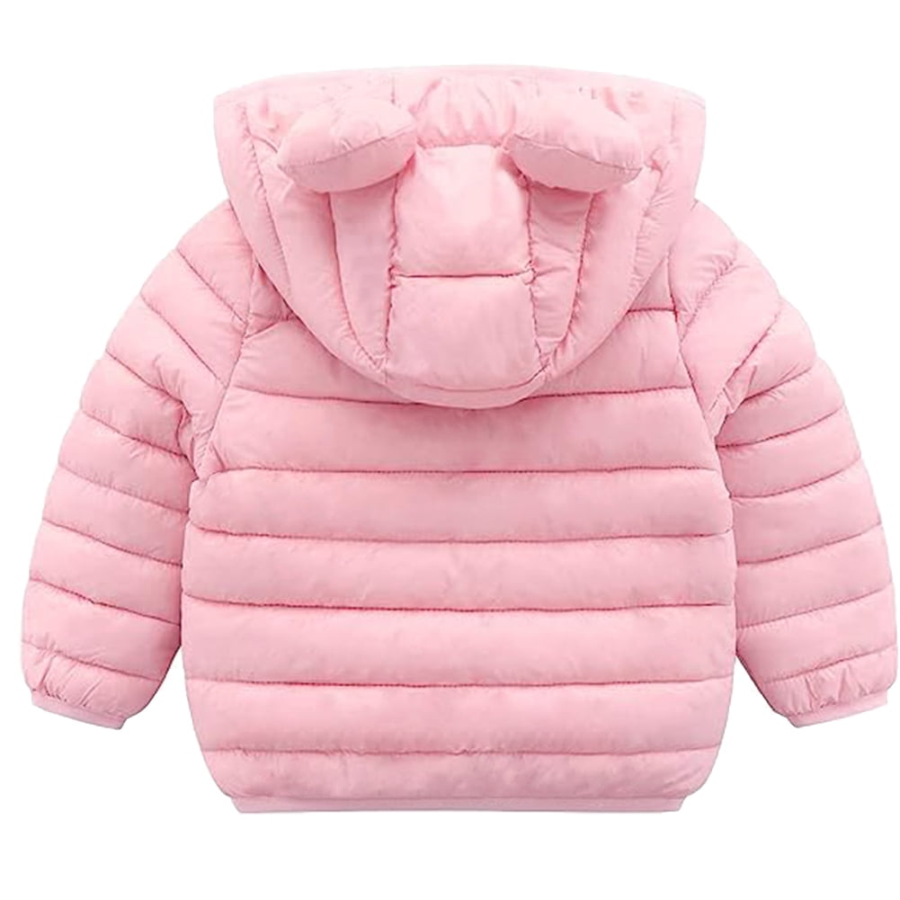 WIBACKER 1-5T Baby Boy Girl Cute Ear Hooded Puffer Jacket Pants Snowsuit Toddler Kid Winter Coat