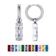 thumbnail image 1 of Pendientes colgantes Huggie PROSTEEL de Acero Inoxidable para mujeres y niñas con diamante Cristal, 1 of 8