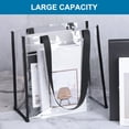 thumbnail image 4 of Bolsas de tote transparentes de PVC Uxcell aprobadas por el estadio, bolsa de plástico reutilizable para playa con asa para trabajo y deporte, paquete de 20, 4 of 6