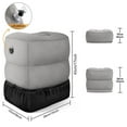 thumbnail image 2 of Adjustable Height for Leg Support, Perfect for Office, Home & Flights. Toddler Travel Bed Box, Portable Accessory for Long Airplane Footrest & Inflatable Kids' Travel Pillow, 2 of 7
