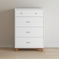 thumbnail image 4 of Child Craft Soho 42" Interlocking 4-Drawer Chest for Nursery or Bedroom, Tip-Resistant, Modern Style, White/Natural, 4 of 8
