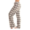 thumbnail image 2 of Just Love Women's Plush Pajama Pants - Soft and Cozy Lounge Pants (Grey - Plaid Black Grey, X-Large), 2 of 3