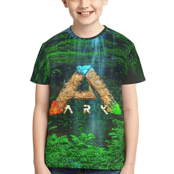 Ark Survival Boys Girls T Shirts Cartoon Teens Shirts 3D Graphic Funny Print Shirts for Youth Shirts